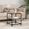 Image de vidaXL Table basse avec dessus en verre transparent 40x40x45 cm acier