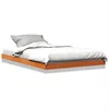 Image de vidaXL Cadre de lit sans matelas cire marron 120x190cm bois pin massif