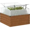 Image de Vidaxl JardiniÃ¨re De Jardin Avec Serre Acier RÃ©sistant Aux IntempÃ©ries
