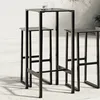 Image de Vidaxl Table De Bar Noir 50x50x110 Cm Acier Enduit De Poudre