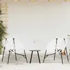 Image de Vidaxl Lot De 3 Chaise De Jardin Noir Et Blanc RÃ©sine TressÃ©e