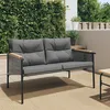 Image de Vidaxl Banc De Jardin Avec Coussins 116 Cm Noir Acier