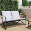 Image de Vidaxl Banc De Jardin Avec Coussins 120 Cm Noir Acier