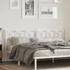 Image de vidaXL TÃªte de lit mÃ©tal blanc 200 cm