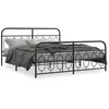 Image de vidaXL Cadre de lit mÃ©tal sans matelas avec pied de lit noir 183x213cm