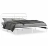 Image de vidaXL Cadre de lit mÃ©tal sans matelas et tÃªte de lit blanc 193x203 cm