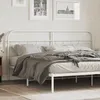Image de vidaXL TÃªte de lit mÃ©tal blanc 200 cm