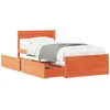 Image de vidaXL Cadre de lit sans matelas cire marron 90x190 cm bois pin massif