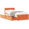 Image de vidaXL Cadre de lit sans matelas cire marron 75x190 cm bois pin massif