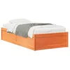 Image de vidaXL Cadre de lit sans matelas cire marron 75x190 cm bois pin massif