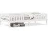 Image de vidaXL Cadre de lit sans matelas blanc 75x190 cm bois de pin massif