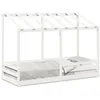 Image de vidaXL Lit pour enfants sans matelas blanc 75x190 cm bois pin massif