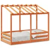 Image de vidaXL Lit pour enfants sans matelas cire marron 80x160 cm pin massif