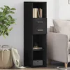 Image de vidaXL Buffet haut noir 30x42,5x124 cm bois d'ingÃ©nierie