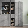 Image de vidaXL Buffet haut gris bÃ©ton 30x42,5x185 cm bois d'ingÃ©nierie