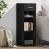 Image de vidaXL Buffet noir 30x42,5x93 cm bois d'ingÃ©nierie
