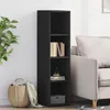 Image de vidaXL Buffet noir 30x41x124 cm bois d'ingÃ©nierie