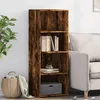 Image de vidaXL Buffet haut chÃªne fumÃ© 45x41x124 cm bois d'ingÃ©nierie