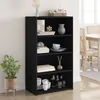 Image de vidaXL Buffet haut noir 70x41x124 cm bois d'ingÃ©nierie