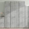 Image de vidaXL Armoire de rangement gris bÃ©ton 70x42,5x225cm bois d'ingÃ©nierie