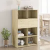 Image de Vidaxl Buffet Haut ChÃªne Sonoma 80x42,5x124 Cm Bois D'ingÃ©nierie