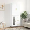 Image de Vidaxl Buffet Haut ChÃªne FumÃ© 80x42,5x124 Cm Bois D'ingÃ©nierie