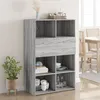 Image de vidaXL Buffet haut sonoma gris 80x42,5x124 cm bois d'ingÃ©nierie