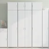 Image de vidaXL Buffet haut blanc 70x42,5x185 cm bois d'ingÃ©nierie