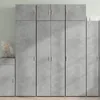 Image de vidaXL Buffet haut gris bÃ©ton 70x42,5x185 cm bois d'ingÃ©nierie