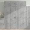 Image de vidaXL Buffet haut gris bÃ©ton 80x42,5x185 cm bois d'ingÃ©nierie
