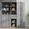 Image de vidaXL Buffet haut gris bÃ©ton 40x42,5x185 cm bois d'ingÃ©nierie