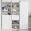Image de vidaXL Buffet haut blanc 50x42,5x185 cm bois d'ingÃ©nierie