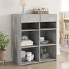 Image de vidaXL Buffet gris bÃ©ton 80x42,5x93 cm bois d'ingÃ©nierie