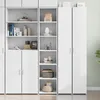 Image de vidaXL Buffet haut blanc 40x41x185 cm bois d'ingÃ©nierie