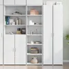 Image de vidaXL Buffet haut blanc 50x41x185 cm bois d'ingÃ©nierie