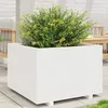 Image de Vidaxl JardiniÃ¨re Blanc 70x70x49,5 Cm Bois De Pin Massif