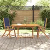 Image de Vidaxl Chaises Pliables De Jardin Lot De 2 Bois D'acacia Et TextilÃ¨ne