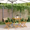 Image de Vidaxl Ensemble De Bistro 3 Pcs Beige RÃ©sine TressÃ©e Et Bois Massif