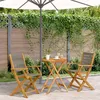 Image de Vidaxl Ensemble De Bistro 3 Pcs Gris PolypropylÃ¨ne Et Bois Massif