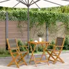 Image de Vidaxl Ensemble De Bistro 3 Pcs Gris PolypropylÃ¨ne Et Bois Massif