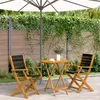 Image de Vidaxl Ensemble De Bistro 3 Pcs Noir PolypropylÃ¨ne Et Bois Massif