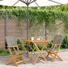 Image de Vidaxl Ensemble De Bistro 3 Pcs Gris RÃ©sine TressÃ©e Et Bois Massif