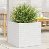 Image de Vidaxl JardiniÃ¨re Blanc 50x50x46 Cm Bois De Pin Massif