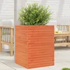 Image de Vidaxl JardiniÃ¨re Cire Marron 50x50x68,5 Cm Bois De Pin Massif