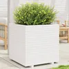 Image de Vidaxl JardiniÃ¨re Blanc 70x70x72,5 Cm Bois De Pin Massif