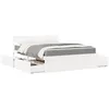 Image de vidaXL Lit avec tiroirs et matelas blanc 160x200 cm bois massif de pin