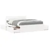 Image de vidaXL Lit avec tiroirs et matelas blanc 140x200 cm bois massif de pin