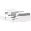 Image de vidaXL Lit avec tiroirs et matelas blanc 90x200 cm bois massif de pin