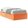 Image de vidaXL Lit avec matelas cire marron 100x200 cm bois massif de pin
