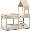 Image de vidaXL Lit superposÃ© avec toit 90x190 cm bois massif de pin